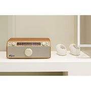 Sangean WR-12 AM/FM/Aux-In Stereo Analog Wooden Cabinet Radio (Walnut)