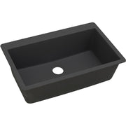 Elkay ELGR13322BK0 Quartz Classic 33-in x 20.875-in Black Single Bowl Drop-In Residential Kitchen Sink
