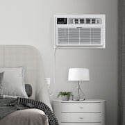Whirlpool WHAT142-HAW 14,000 230V Air Conditioner with Supplemental Heat, Dehumidifier and Remote, Wall AC Unit for Apartment, Living Large Rooms up to 700 Square Feet in White, 14000 BTU