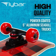 Flybar FB101576 31-Inch Complete Skateboard (Red Plaid)