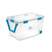 Sterilite 1943-43 120 Qt. Wheeled Gasket Box Blue Aquarium