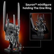 LEGO Icons The Lord of the Rings Sauron's Helmet Building Set, 538 Pieces, Multicolor, Display Model with Sauron Minifigure and Name Plaque, 6588522