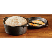 Lodge L8DD3 Logic Cast Iron 5 Quart Double Dutch Oven