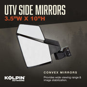 Kolpin UTV Side Mirrors Pair, Universal Fit for 1-5/8
