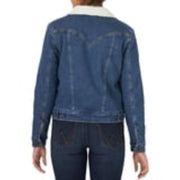 Wrangler Retro 10Lwj320d Sherpa-Lined Western Denim Jacket for Ladies, S, Denim