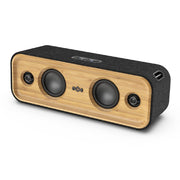 House of Marley Get Together 2 Portable Bluetooth Speaker, 40W Output, 20-Hour Battery, IP65 Water-Resistant, Sustainable Bamboo and Upcycled Fabric, Signature Black