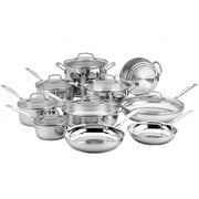 Cuisinart 77-17N Chef's Classic Stainless Steel 17 Piece Cookware Set with Lids