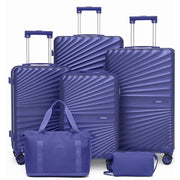 Joyway TR-008 Hard Side 5-Piece Set &TSA Lock, Blue