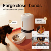 Petlibro PL-AF203-03W-WM Granary Automatic Cat Feeder with Camera, 1080P HD Video, Night Vision, 5G WiFi, App Control, Two-Way Audio, Dual Bowls, 5L Capacity, White