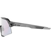 100% S3 Photochromic Mirror Sport Sunglasses, Rose Gold Mirror Lens, Polished Translucent Grey TR90 Frame, Ultra HD Polycarbonate, Lightweight, HP-60005-00037