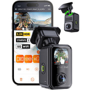 Vantrue E360 Dash Cam, 5.2K 360 Panoramic Video, Dual STARVIS 2 Sensors, HDR, 8 IR Night Vision, Front and Inside Cameras, Voice Control, Touchscreen, 24/7 Buffered Parking Mode, Supports 512GB