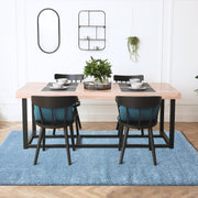 Luxe Weavers Fluffy Shag Blue 8x10 Area Rug Plush Bedroom Carpet