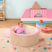 Battat Hop In Sweet Retreat Foam Ball Pit with 68 Pastel Balls, Collapsible Multicolor Indoor Toddler Play Toy