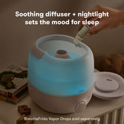 Frida Baby 3-in-1 Cool Mist Humidifier with Essential Oil Diffuser and Nightlight, Whisper-Quiet, Top-Fill, 0.66 Gallon, 60 Hour Runtime, White