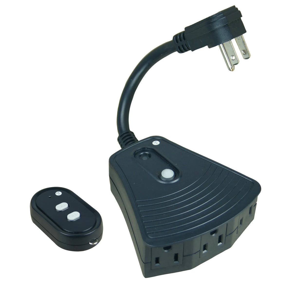 Hyper Tough RC-046 Outdoor 3-Outlet Wireless Remote Control, Black ...