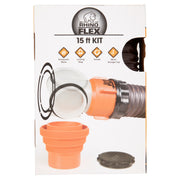Camco 39762 Black RV RhinoFLEX 15' Sewer Hose Kit with RhinoFlex Hose and Swivel Fittings