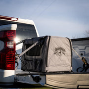 Lucky Duck Medium Kennel Cover, Durable 600D Polyester, All Weather Ventilation, Easy Roll Windows, Storm Grey, 21-70224-6