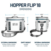 YETI Hopper Flip 18 Soft-Side Cooler, Leakproof HydroLok Zipper, ColdCell Insulation, Ultramarine Violet, 18 Qt, 18060131624