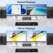 AUBEAMTO Dual Monitor HDMI KVM Switch for 4 Computers, 2 Monitors, 4K@60Hz, 4 Port, USB 3.0, Remote Control, SW242-2HD