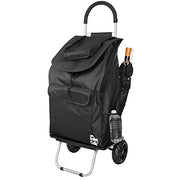 Bigger Trolley Dolly, Black Shopping Grocery Foldable Cart
