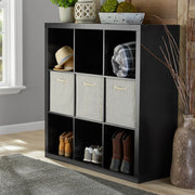 Better Homes & Gardens BHD036118664027 9-Cube Storage Organizer, Solid Black