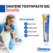 Pet King Brands Zymox Oratene Brushless Toothpaste Gel for Dogs and Cats, Clear, 2.5oz, 50250