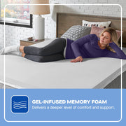 Sealy Essentials 2 in Gel Memory Foam Mattress Topper, Medium Firmness, Cooling