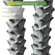 Nafresh 8ft UV Resistant Faux Palm Tree with Full and Lifelike Leaves - Dual Trunk Design