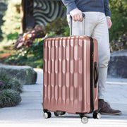 Ricardo Beverly Hills Lombard 25-Inch Medium Checked Luggage, Expandable, Charcoal, Polycarbonate, 360 Dual Spinner Wheels, Telescoping Handle