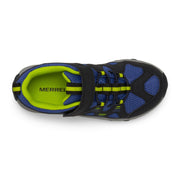 Merrell Kids Trail Chaser 2 Hiking Shoes, Black Blue Lime, Synthetic Mesh Upper, EVA Footbed, Non-Marking Rubber Outsole, Hook & Loop Closure, Big Kid MK267869