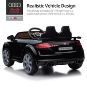 Outfunny Audi-TT RS Kids Ride On Car, Licensed Audi TT 12V Electric Car Toy with Remote, LED Light - Black