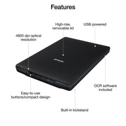 Epson Perfection V19 II Color Photo and Document Flatbed Scanner - Black