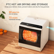 Airmsen TDQR03 Portable Mini Countertop Dishwasher, White/Black