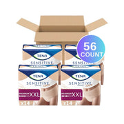 TENA Sensitive Care Maximum Incontinence Underwear for Women, Heavy Absorbency, Beige, XXL 55-66in Waist, 56 Count