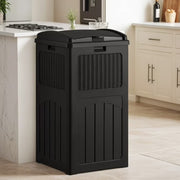Homall Homes 36 Gallon Plastic Kitchen Trash Can, Black