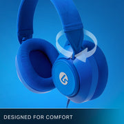LucidSound LS10X Gen 2 Wired Gaming Headset, Blue, Over-Ear, Flip-to-Mute Boom Mic, Quick-Access Audio Controls, Premium 50mm Drivers, Xbox Series X|S and PC