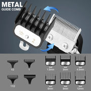 Lemulegu 973 3-in-1 Hair Trimmers & Clippers, Cordless, Adjustable Blades, LCD Display, Rechargeable, Black