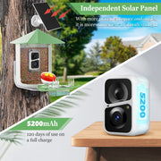 Naipo VN-DB09-08 Smart Bird Feeder Camera, Wireless Outdoor Bird Watching with 1080P Full HD, Night Vision, AI Bird Species Identification, Motion Detection, Two-Way Talk, Green