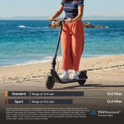 Segway AA.05.14.02.0005 DLX 2 Plus Electric Scooter, 15.5 mph Max Speed, 15.5 mile Max Range, Teens and Adults, Black