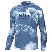 Huk Pursuit Mossy Oak Hoodie - Mossy Oak Stormwater Spindrift - L