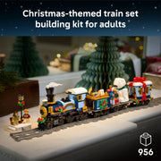 LEGO Icons Holiday Express Train Building Set, 956 Pieces, Multicolor, Includes 4 Minifigures and 16-Piece Track, 6530086