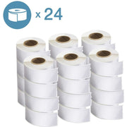 Dymo Authentic LW Mailing Address Labels, White, 1-1/8 in x 3-1/2 in, 24 Rolls of 350 Labels (8,400 Total)