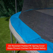Bounce Pro TR-0343SF-10 10' Round Trampoline with Safety-Enclosure in Blue and Silver