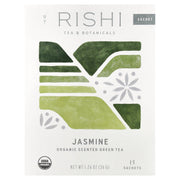 Rishi Tea Organic Scented Green Tea Jasmine, 15 Biodegradable Sachet Bags
