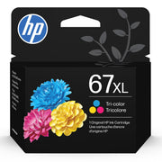 HP 3YM58AN#RFD 67XL Tri-Color High Yield Original Ink Cartridge, Vibrant Cyan Magenta Yellow Ink, Approx 200 Page Yield