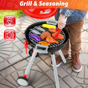 Freecat 008-901A Kids BBQ Grill Set, Toddler Kitchen Playset Toys for Toddlers Kids 3-6 Years, Set 2