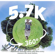AKASO 360 Creator Combo Action Camera, 5.7K 360 Video, Dual 1/2