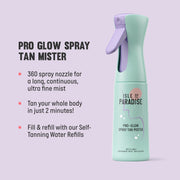 Isle of Paradise Pro-Glow Spray Tan Mister, Refillable Continuous Mist Applicator with 360 Spray for Smooth Streak-Free Self-Tanner Application, 1 Count, 890103