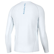 Huk H1200573-100 Icon Crew-Neck Long-Sleeve Shirt for Men - White - L