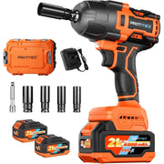 Protmex Cordless 900Ft-lbs Impact Wrench, 4000mAh Battery, 3500 RPM